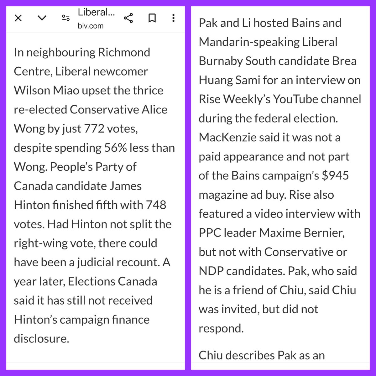 andrea_deguire's tweet photo. @Harmony47383691 @IValste @FNLfreedomnews Yep, another example of Max helping the liberals.
I wonder why the PPC candidate James Hinton never handed in his champion financial disclosure 🤔 he seemed to disappear after all that.
#ForeignInterferencePPC
#FakeParty https://t.co/CEctA9tGqk