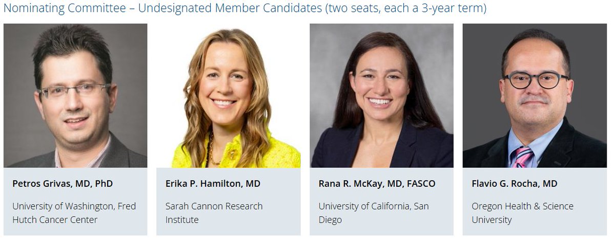 Honored to be among 12 outstanding oncology leaders on the <a href="/ASCO/">ASCO</a> Election ballot! Make your voice heard in shaping our society's future - vote now at asco.org/election. Every ballot strengthens our mission to advance cancer care.