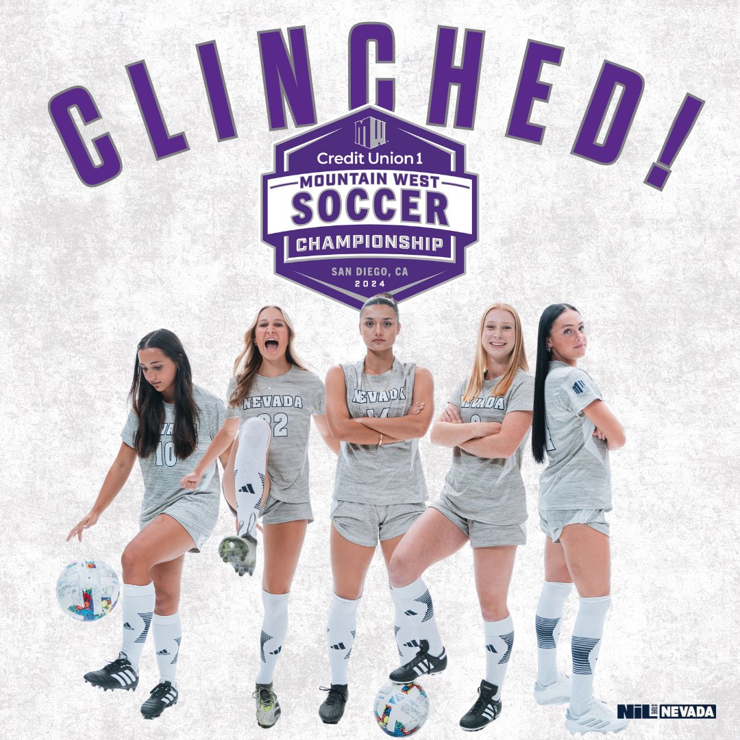 nevadanilstore's tweet photo. Nevada clinched their spot in the MW tournament after their win over unLv last night! 

see you in San Diego @NevadaWSOC 👀

#NevadaSoccer #Clinched #NevadaNILStore https://t.co/kfCy4qoA8M