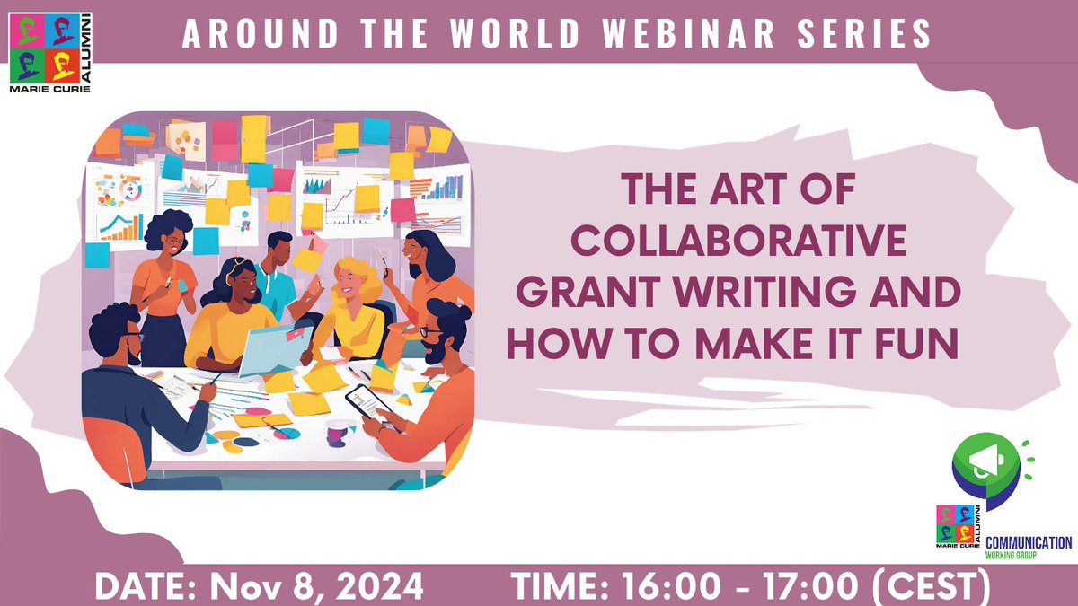 📢 Webinar Alert! 
Around the World Webinar

📝 The Art of Collaborative Grant Writing and How to Make it Fun!

📅 Date: Nov 8, 2024 

⏰ Time: 16:00-17:00 (CEST) 

🔗 Register here : shorturl.at/CReQn

#GrantWriting #Collaboration #ResearchFunding #Webinar