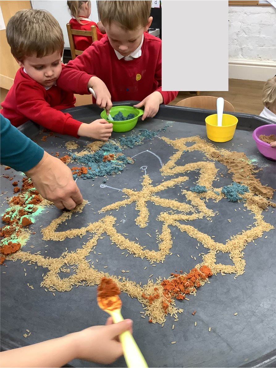 EYFS have loved learning about Diwali and creating Rangoli patterns.