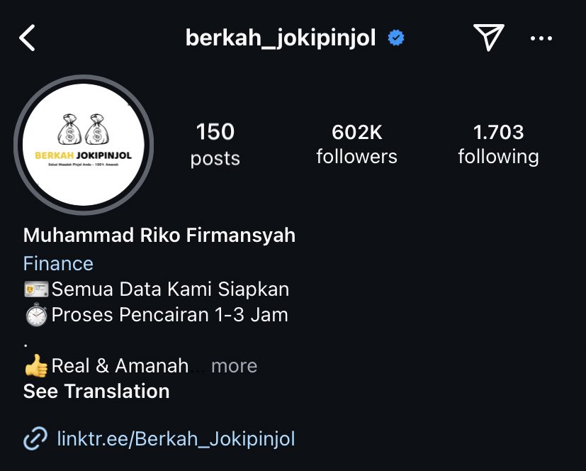 PenipuJoki's tweet photo. —TWITTER DO YOUR MAGIC—

Saya nemu akun yang bilangnya mau bantu jokiin pinjol, dan ternyata nipu.

Saya akui saya salah karena berusaha buat ambil jalan pintas, tapi semoga kebodohan saya ini ga terjadi sama temen - temen yang lain.

#jokipinjol #zonauang #penipuan https://t.co/pzxRkrnN8R