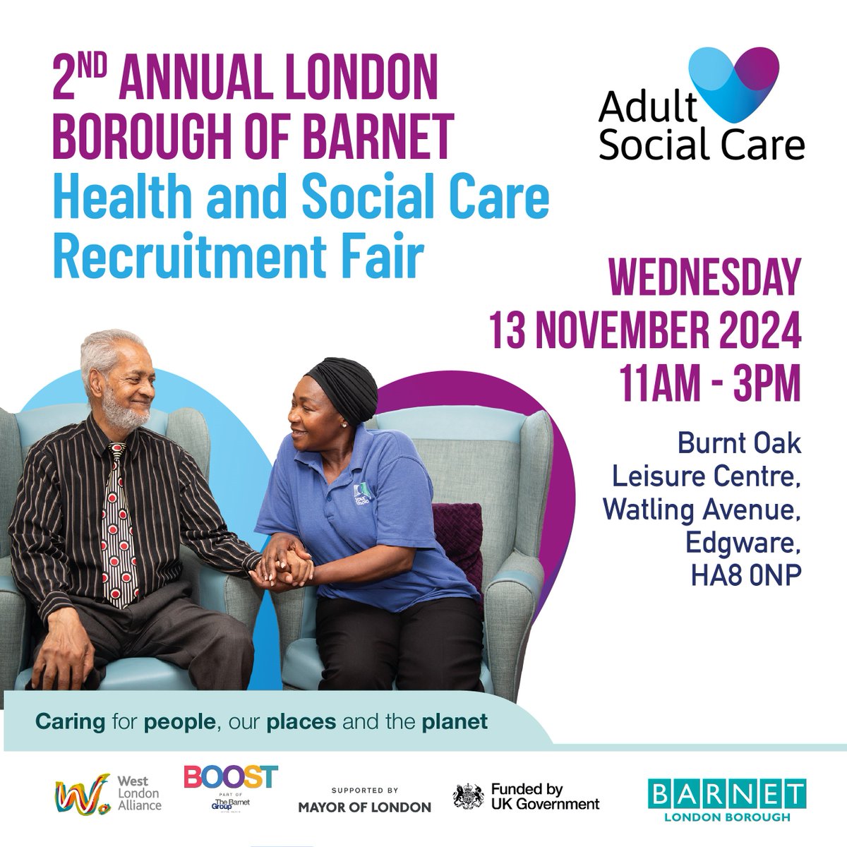 📢 Join us for the 2nd Annual Health &amp; Social Care Recruitment Event on 13 Nov 2024 at Burnt Oak Leisure Centre, Watling Ave! Open to all job seekers in NCL &amp; WLA regions. 40+ exhibitors await – scan the QR code on event assets to track attendance. Don’t miss out! #recruitment