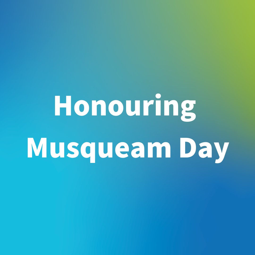 Nov. 1 is Musqueam Day - a day that acknowledges and celebrates the determination of Musqueam people in seeking justice for all Indigenous peoples. 
 
Learn more: ow.ly/NjJp50TXI8B