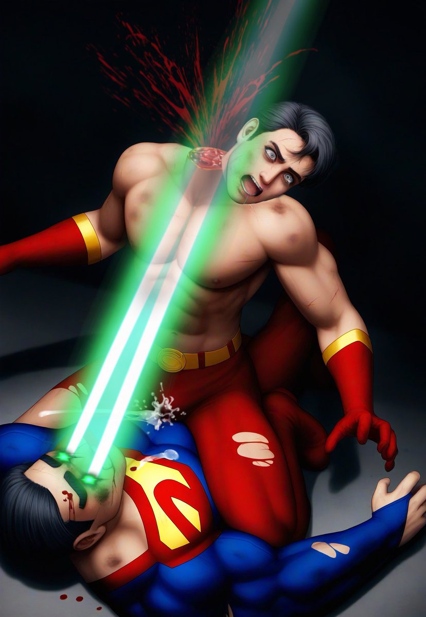 heated_heroes's tweet photo. Superman and Superboy decapitated

#superman #supermanfetish #bdsmsuperman #batman #batmanfetish #bdsmbatman #bdsmcommunity #superherobondage #superhero #defeatedsuperhero #superherodefeated #superherofetish #muscle #muscleworship #ai #aiart #muscleguy #muscleguys #aihunks #aipicture #aiphoto #aimusclemen #hotmen #hotman #manofai #muscleman #musclemodel #gay #gayboy #superboy #Superboy #guroart #gore