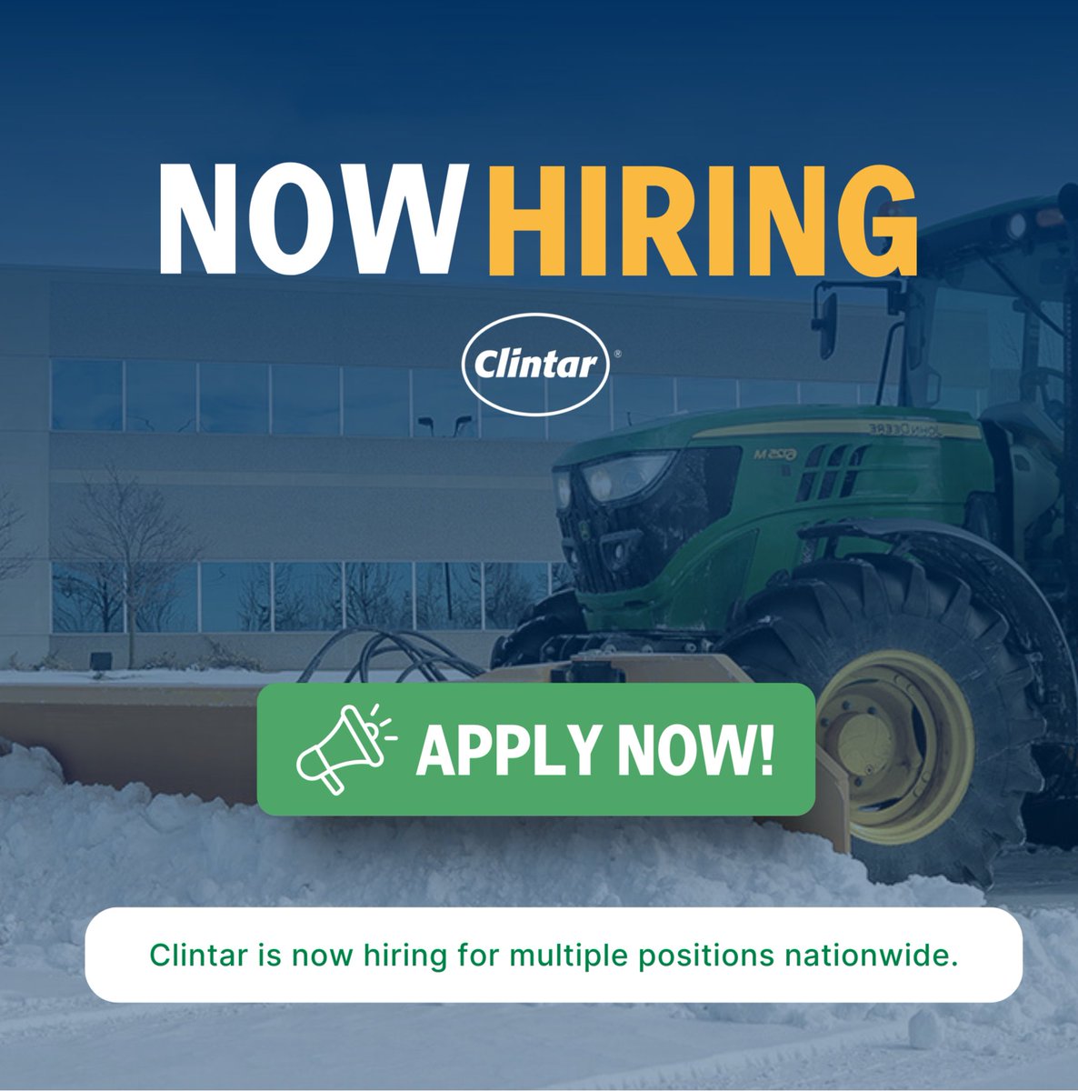 At Clintar, your hard work pays off! If you love working outdoors and want to advance your career, apply today!

hubs.li/Q02WDD_n0

#ClintarTeam #CareersInNature #JobOpportunities #GrowWithClintar #NowHiring