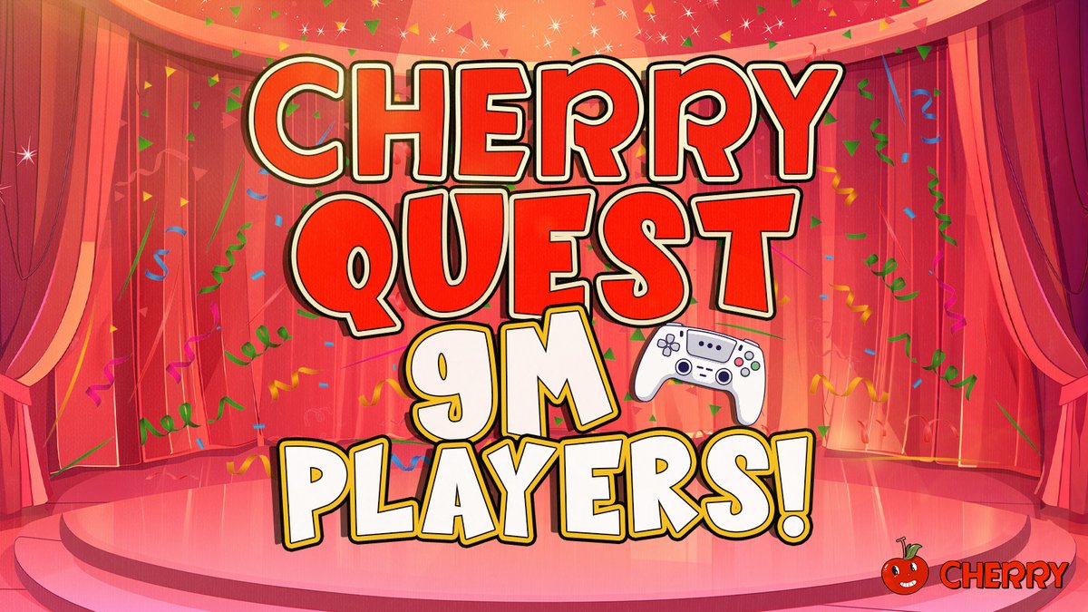 🍒Good evening, #Cherry Questers and Team!

Cherry Quest has just surpassed 9 million players—the growth is phenomenal as we close in on 10 million! 🚀

With just over 24 hours left in Phase 7, this is your final chance to secure a spot in the Top 1000 and claim your share of the