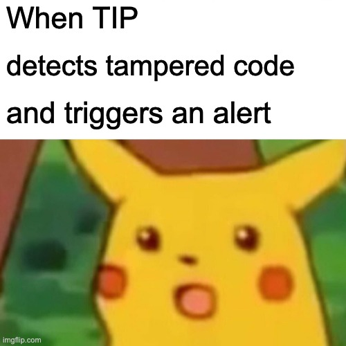 Ted_Toad's tweet image. When your deployment goes unchecked… but TIP’s there to catch any tampering! 👀 #BlockchainTech @Ternoa_  #TIP