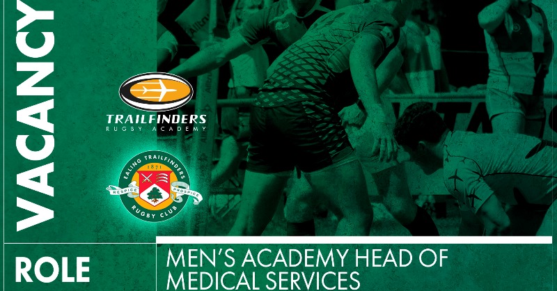ealingtfrugby's tweet photo. 𝗝𝗼𝗯 𝗩𝗮𝗰𝗮𝗻𝗰𝘆 🩺

Ealing Trailfinders are looking to recruit a Men's Academy Head of Medical Services.

👇 Click below to find out more and how to apply.

#FollowTheTrail 💚