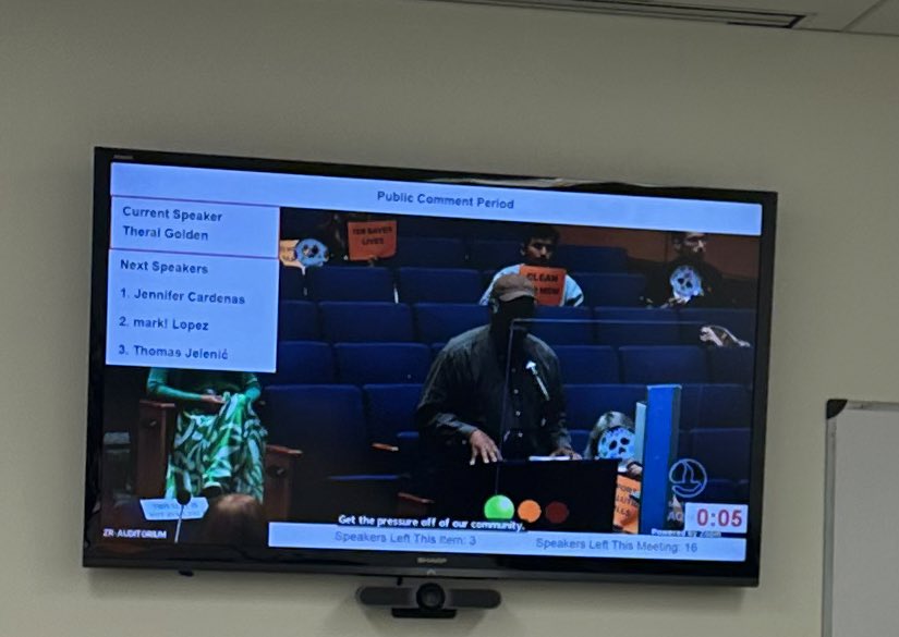 #AQMDChatter - lots of folks came out today frustrated by lack of progress on adopting a port regulation. Very powerful. 

#WeAreJustTryingToBreathe