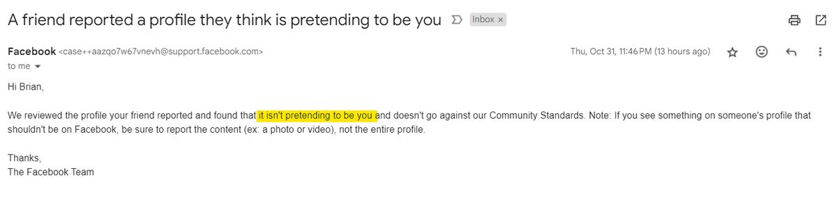 BrianSYYZ's tweet photo. Hey @fbsecurity / @facebook , if people on my Friends list report to me and you that they are receiving Friend requests from an account that is pretending to be me, using the same name, then they are indeed PRETENDING TO BE ME and should be SHUT DOWN!!!  Grrrrr.... https://t.co/93lNomsL1h
