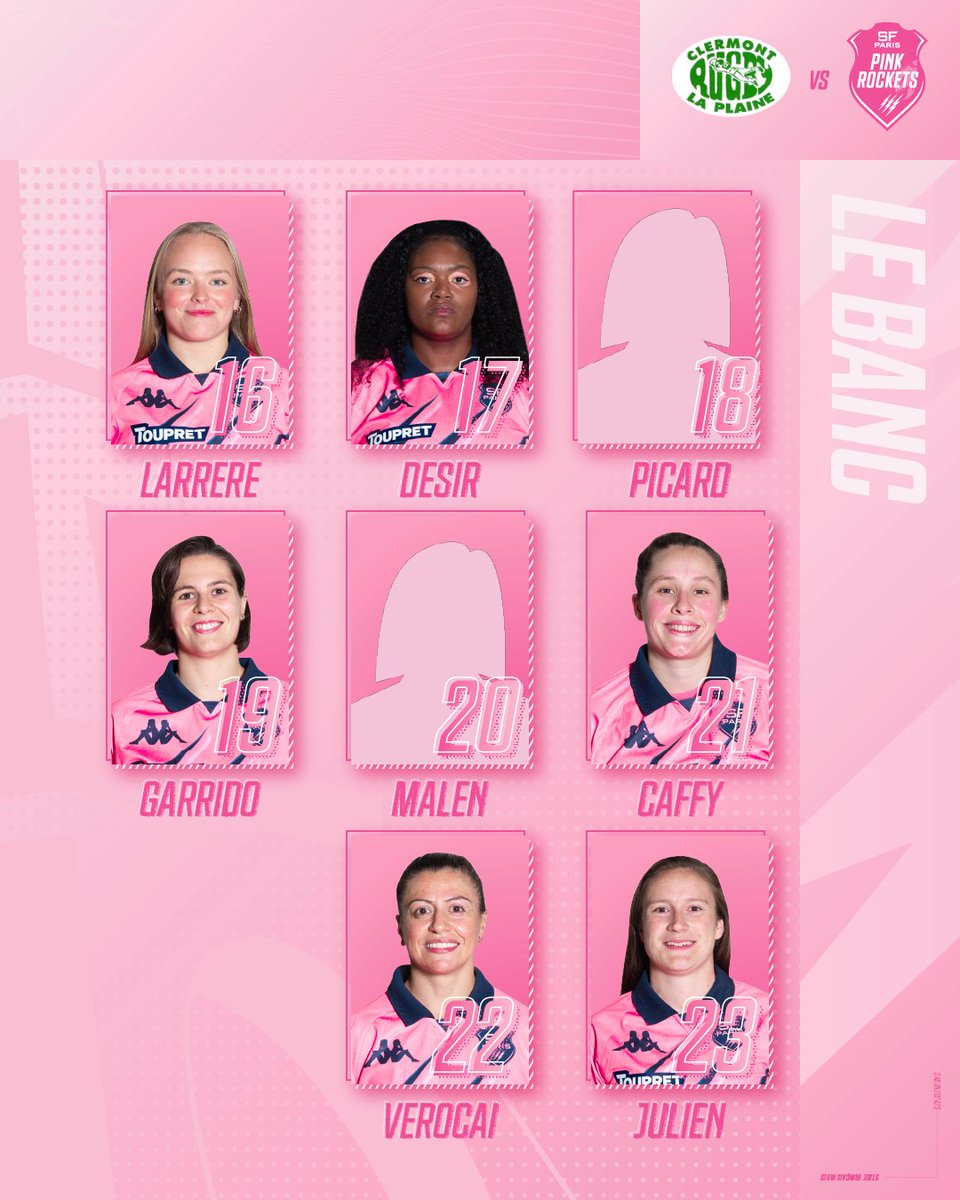 𝙇𝙀 𝙓𝑽 🌸
𝘼𝙫𝙚𝙘 𝙍𝙚𝙭𝙚𝙡

Nos 23 filles sélectionnées pour le déplacement à Clermont ⚡️

#PinkRockets #SFParis