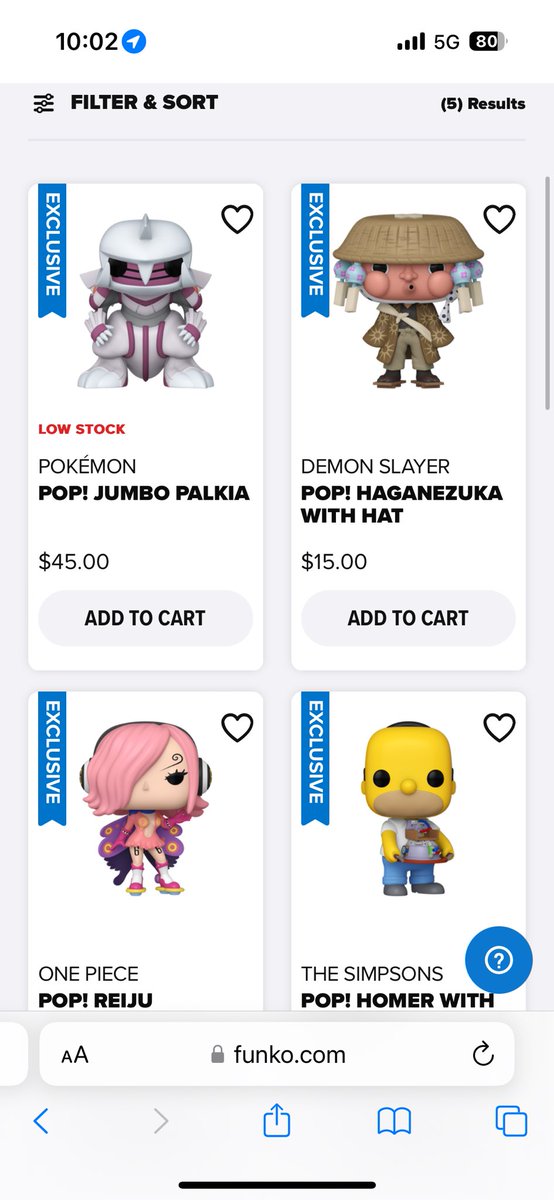 gv050593's tweet photo. @FunkoPOPsNews Showing low stock now lol 😂 https://t.co/2zAchTY07s