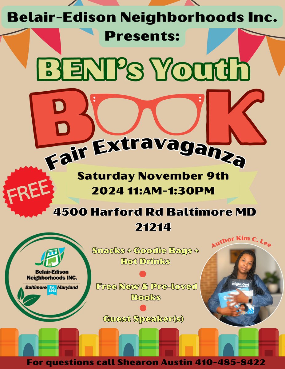 Come join the celebration at our Youth Book Fair Extravaganza! Don’t miss this opportunity to discover a favorite book and meet Kim C. Lee, the author of The Night Owl! eventbrite.com/e/belair-ediso…