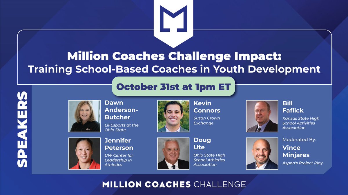Center for Leadership in Athletics (@uwcla) on Twitter photo Jennifer Peterson, UW CLA Director of Coaching Initiatives & Strategy, was recently featured on the <a href="/MillionCoaches/">Million Coaches Challenge</a> Challenge webinar, where she highlighted the impact of our work training school-based coaches in youth development.
Watch here: youtube.com/watch?v=zZwvJu… Jennifer Peterson, UW CLA Director of Coaching Initiatives & Strategy, was recently featured on the <a href="/MillionCoaches/">Million Coaches Challenge</a> Challenge webinar, where she highlighted the impact of our work training school-based coaches in youth development.
Watch here: youtube.com/watch?v=zZwvJu…