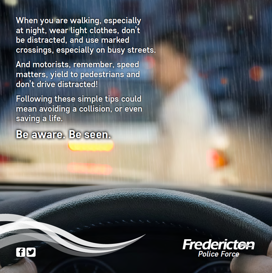 Be Aware. Be Seen. Be Safe.

The fine for failing to yield to pedestrians is $172.50. 

Pedestrians who fail to yield right-of-way at traffic-controlled intersections can also be fined $172.50.