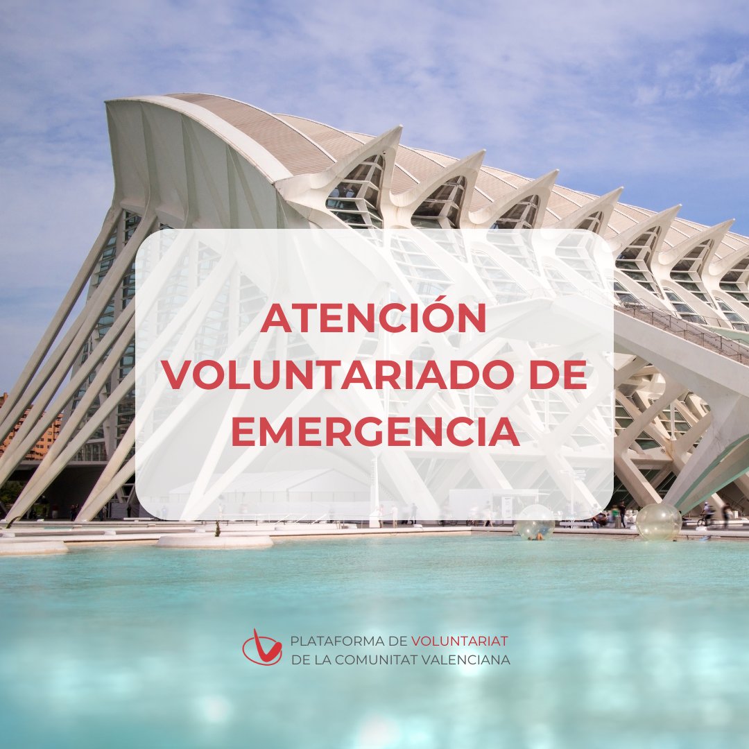 📢 ATENCIÓN VOLUNTARIADO DE EMERGENCIAS

  A partir de mañana, 2 de noviembre de 2024, a las 07:00 am, entrará en funcionamiento el nuevo Centro de Coordinación de Voluntariado en la planta baja del Museo de las Ciencias Príncipe Felipe.