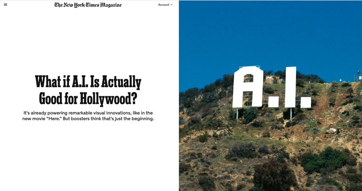 There's nothing wrong with undertaking a piece that meaningfully interrogates this question—but to spend 5,000 words without quoting a single VFX worker or union member fighting AI as we speak, while quoting plenty of AI executives and big name directors, is really irresponsible.