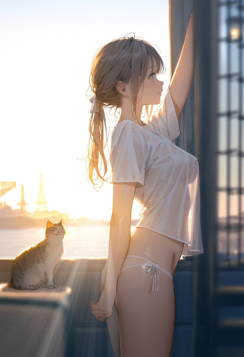 natsu_nokimi's tweet photo. 服をえらぶ君　　週末だね、おはよう！ https://t.co/kOru3zXGEm