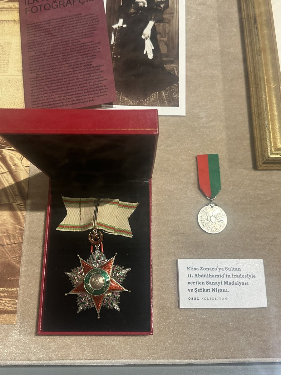 II. Abdülhamid dönemi sarayın resmi ressamı Fausto Zonaro’dur. Eşi Elisa ise saray fotoğrafçısıdır. 

Abdülhamid tarafından Elisa’ya verilen resmi nişanı son fotoğrafta. 

Elisa Zonaro konulu sergi Zeytinburnu Kazlıçeşme Sanat Merkezinde 31 Ocak 2025 tarihine kadar ziyaret