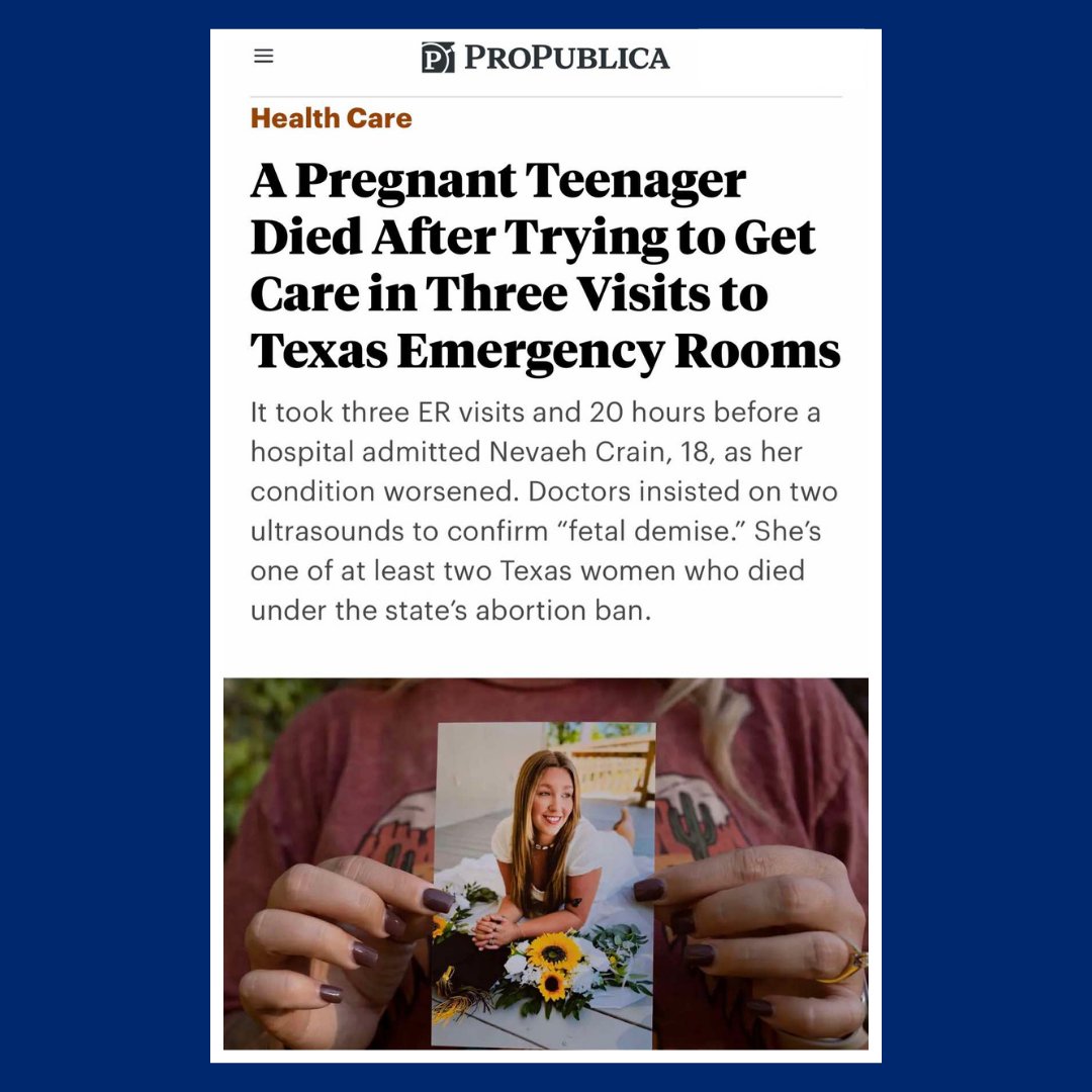 PPGreaterTX's tweet photo. NOT AGAIN: Yet again, we are devastated by the tragic, preventable loss of another life in Texas—Nevaeh Crain. This is the second time this week that heartbreak ripples through our communities due to the state’s extreme abortion bans.  
https://t.co/WuydA96Vcz https://t.co/Rv1LWtDMS9
