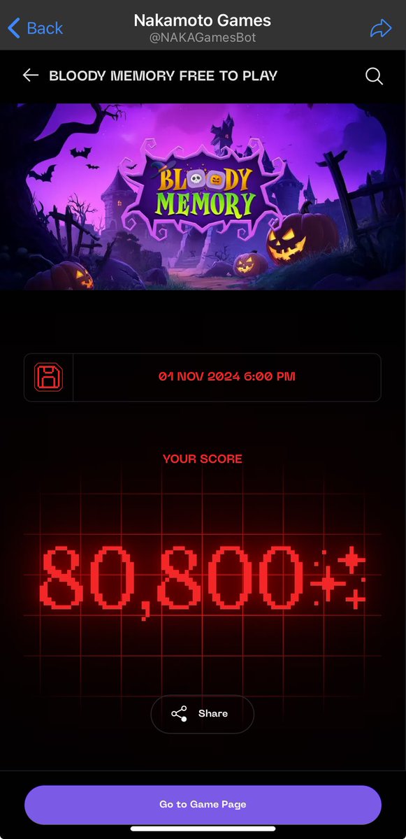 defi_dolly1's tweet image. NAKAvember has just begun, and the $NAKA team is already dropping some incredible updates!

I just played the new Halloween game, #BloodMemory—a fun yet challenging brain game that will definitely test your memory. Get ready to put your mind to the test! 😂

And there’s more!