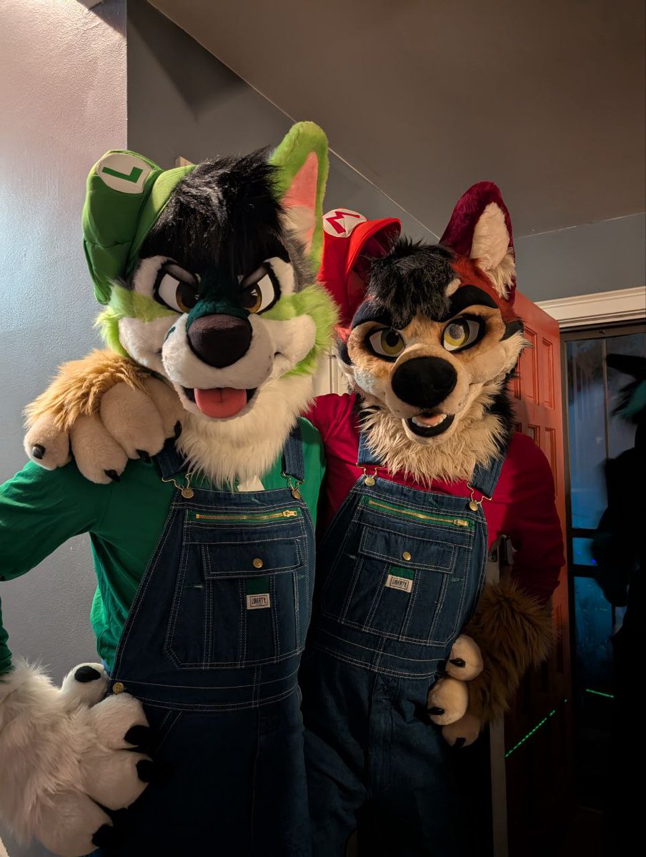 Halloween #FursuitFriday!

Shoutout to <a href="/Rrruff/">Rrruff | @rrruff.cofurries.social</a> for the awesome party! Go send him your love and/or tennis balls. 

✳️: <a href="/kogrrr/">Seeker</a> 
📸: <a href="/TheDizziest/">Bene Dizzerit 🏜️</a>