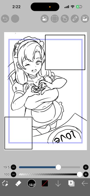 かわいいラフ描けてる 