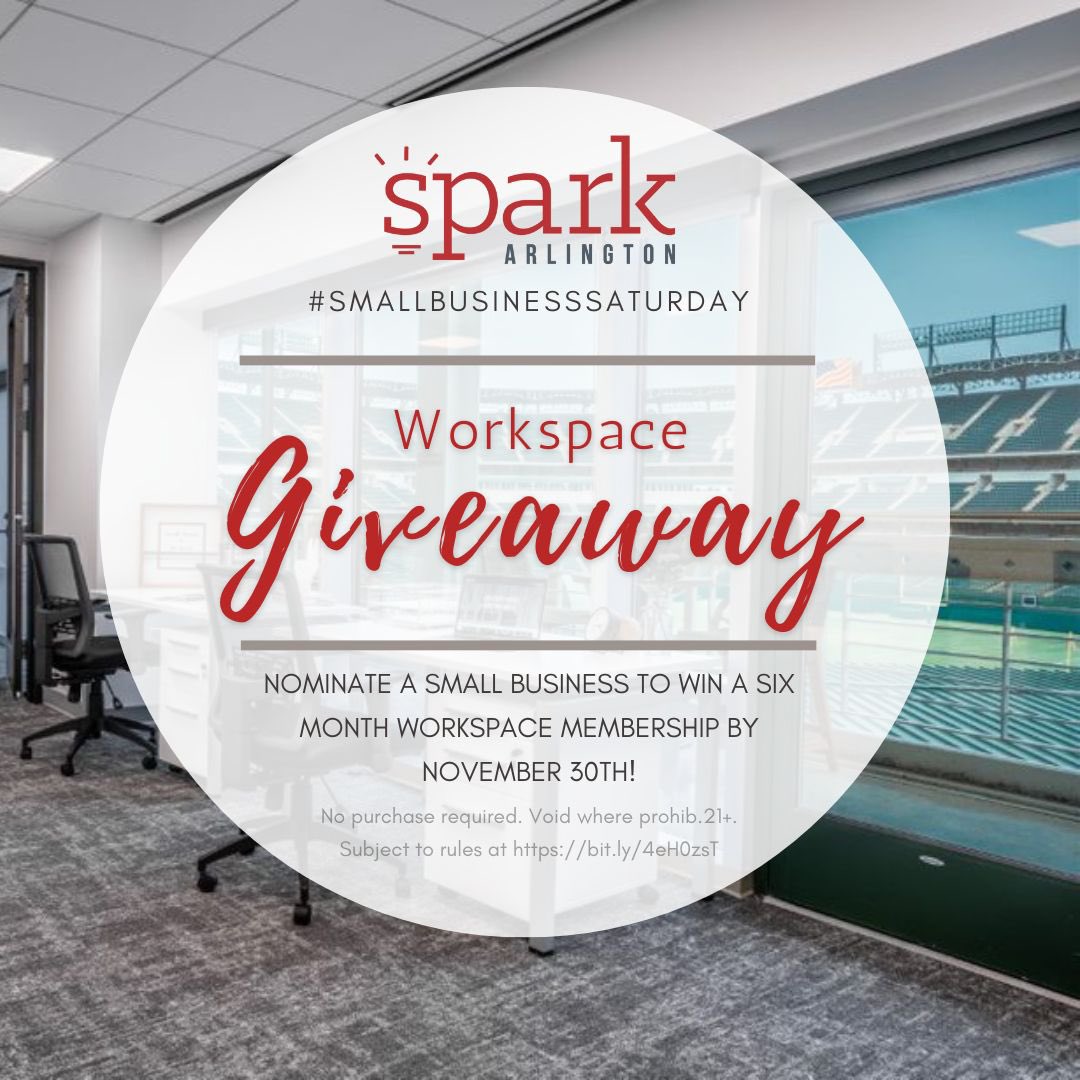 SparkArlington's tweet photo. Entrepreneurship is the backbone of  the American Dream City, this year for Small Business Saturday, we are giving one business owner or entrepreneur a FREE Workspace membership for 6 months!

Enter to win or nominate an #entrepreneur here: https://t.co/ge3dX4EWXY https://t.co/l9GOU575JL