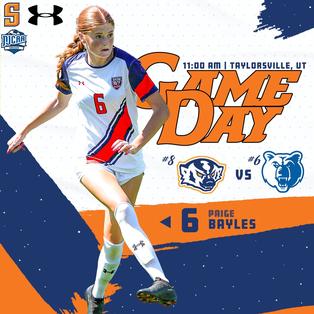 Snow College Women's Soccer (@snowcollegewsoc) on Twitter photo ⚽️GAME DAY!⚽️
Region 18 Championship
🆚: <a href="/slccbruins/">SLCC Athletics</a>
📍: Taylorsville, Utah | Bruin Soccer field
⏰: 11:00 a.m.
📺: bit.ly/SWACDigNet
📊: bit.ly/SCWSOCSTATS
#SnowCollegeBadgers #SWACwsoc ⚽️GAME DAY!⚽️
Region 18 Championship
🆚: <a href="/slccbruins/">SLCC Athletics</a>
📍: Taylorsville, Utah | Bruin Soccer field
⏰: 11:00 a.m.
📺: bit.ly/SWACDigNet
📊: bit.ly/SCWSOCSTATS
#SnowCollegeBadgers #SWACwsoc