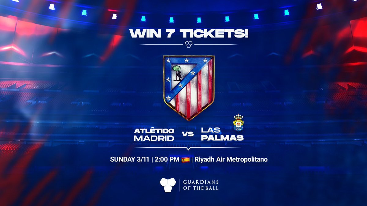 🚨🔴⚪️ We’ve partnered with <a href="/GOBVirtual/">GOB - Guardians Of The Ball</a> to give away 7 tickets to 7 lucky winners for Atlético Madrid’s game against Las Palmas on Sunday!

To participate:

1️⃣ Repost this post
2️⃣ Follow <a href="/GOBVirtual/">GOB - Guardians Of The Ball</a> &amp; <a href="/atletiuniverse/">Atletico Universe</a>

Good luck!