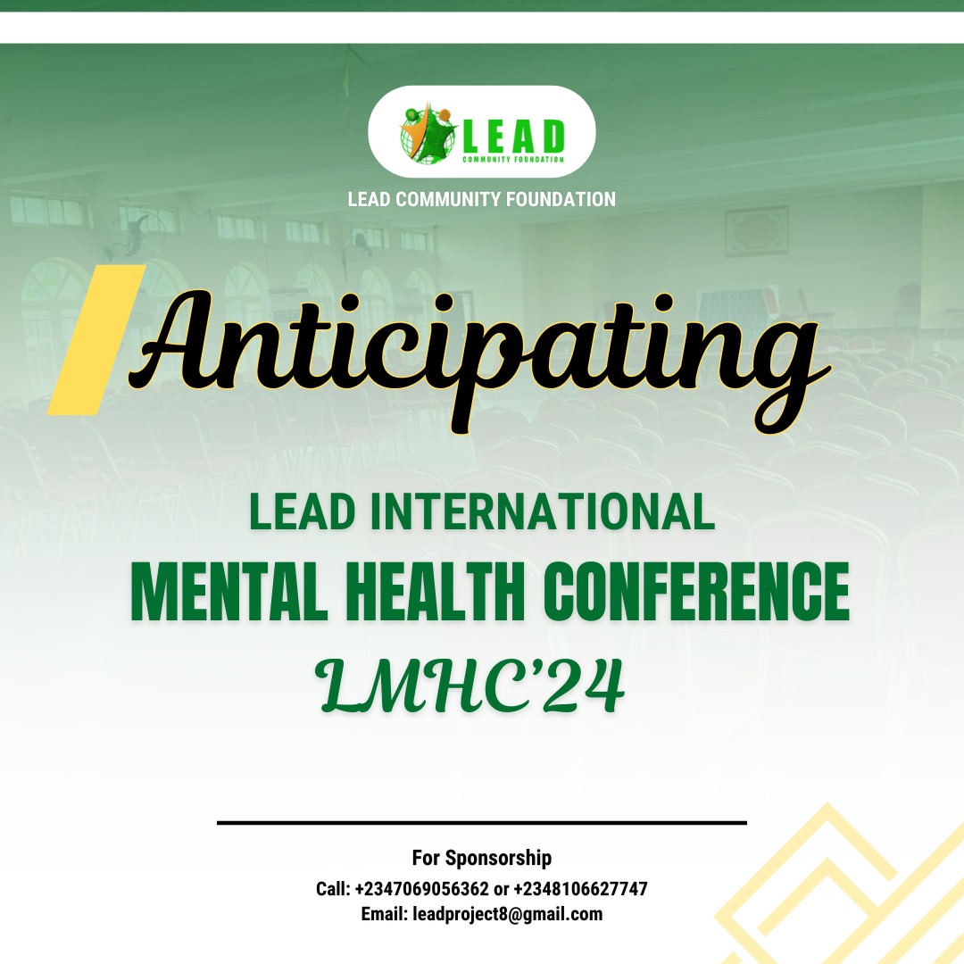 GET READY FOR THE MENTAL HEALTH EVENT OF THE YEAR!

The LEAD International Mental Health Conference (LMHC'24) is coming!

Last year's event was unforgettable, but we're scaling new heights in 2024!

Leave a comment below: "I'M READY FOR LMHC'24!"

Join the movement!