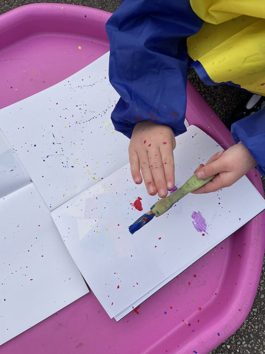 MrsDBradbury's tweet photo. We had a messy afternoon painting bonfire paintings inspired by Jackson Pollock!! This was lots of fun and our paintings look fantastic! https://t.co/fAvJATNOq1
