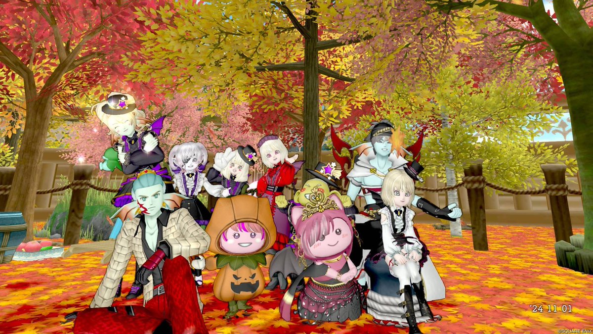 sachiko_dq10's tweet photo. 今日は11月度、チムメンのお誕生日会でした！
今日はゲストのベリさんも来てくれた！
マテさん、ベリさんおめでとうございます！
金木犀が香るいい季節に生まれたなぁ… https://t.co/VwiM64Dulc