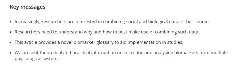 Tony Robertson (@tonyrobertson82) on Twitter photo New paper out today. Only roughly 10 years in the making...
<a href="/cara_booker/">Dr Cara Booker š§š½āāļø</a> <a href="/CathalMcCrory1/">Cathal McCrory</a> <a href="/robertpaval/">Robert Paval</a> <a href="/iainjgallagher/">Iain J Gallagher</a> @bristimtom and others who've left the Twitter deathzone.
A glossary for social-to-biological research
bristoluniversitypressdigital.com/view/journals/⦠New paper out today. Only roughly 10 years in the making...
<a href="/cara_booker/">Dr Cara Booker š§š½āāļø</a> <a href="/CathalMcCrory1/">Cathal McCrory</a> <a href="/robertpaval/">Robert Paval</a> <a href="/iainjgallagher/">Iain J Gallagher</a> @bristimtom and others who've left the Twitter deathzone.
A glossary for social-to-biological research
bristoluniversitypressdigital.com/view/journals/ā¦