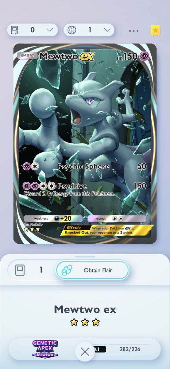 exian12's tweet photo. @Jedis_tm got the Mewtwo ex on the bent flap https://t.co/s679QVjO8p