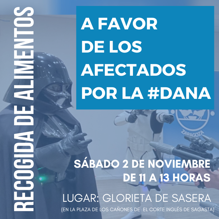 La Recogida de Alimentos de mañana con <a href="/legion501/">501st Legion - Spanish Garrison</a>  será para ayudar a los afectados por la #DANA.
¡Os esperamos!