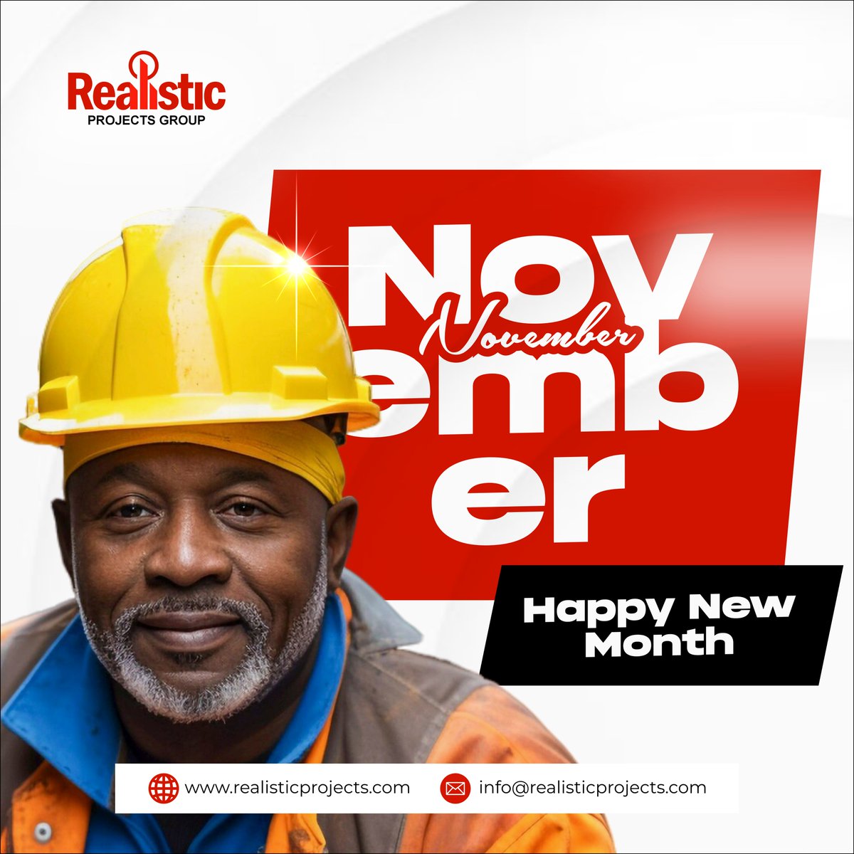 Realisticproj's tweet image. 🛠 Hello, November! 🛠
New month, new goals, and more opportunities to build something great. At Realistic Projects, we’re excited to be part of your journey this month.
Happy November from Realistic Projects! #HappyNewMonth #RealisticProjects