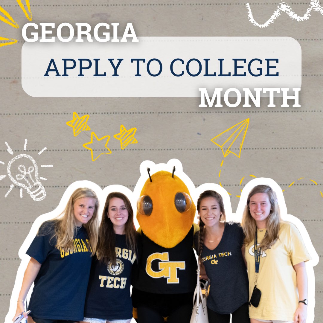 gtadmission's tweet photo. November is Georgia Apply to College Month, and there is no better time to wrap up your applications! If you are a student in Georgia, we encourage you to take advantage by applying to participating institutions for free! 🗓️✅ https://t.co/kh4R2p5jNW