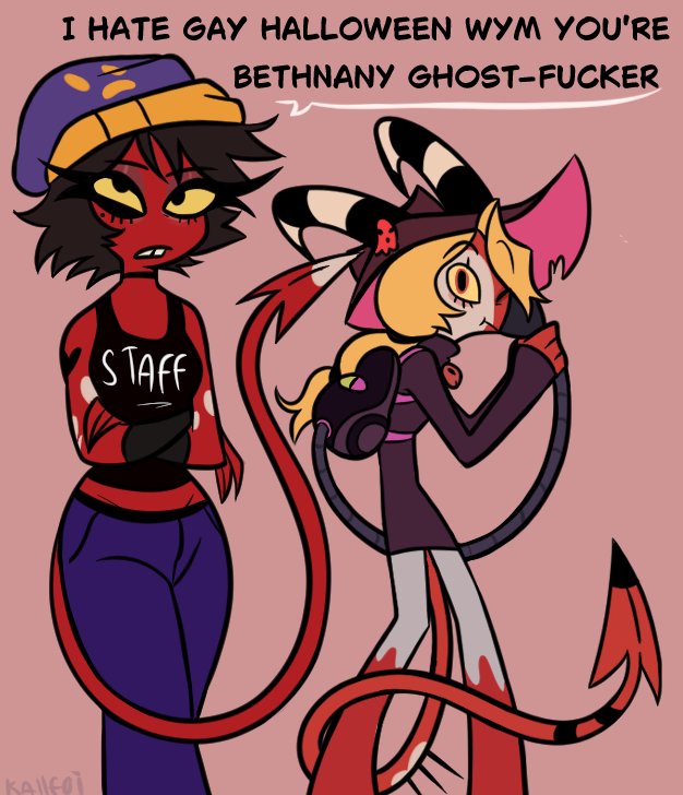 kalleoi's tweet photo. gay halloween 

#HelluvaBoss #helluvabossfanart #HelluvaBossBlitzo #HelluvaBossMillie https://t.co/oWOem4LRnt