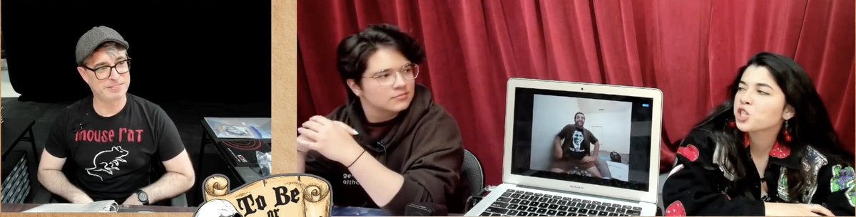 Why is @GabrielRegojo trapped in this laptop? Check out this week's episode of #ToBeorRPG to find out! Available now on our #YouTube channel at youtube.com/tobeorrpg or on your favorite #podcast platform!

#2BPRG #twitch #dnd #dnd5e #actualplay #shakespeare #fantasy #ttrpg #rpg