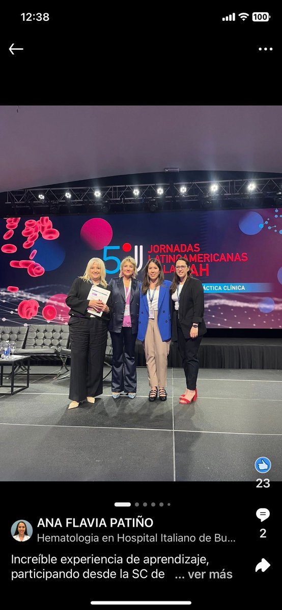Gracias Dra María Díaz Campelo por tus excelentes charlas y buena predisposición durante las 5ta Jornadas Latam SAH.