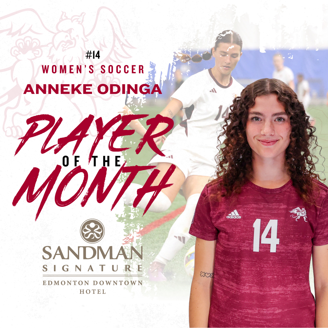 Congrats to our <a href="/SandmanHotels/">Sandman Hotel Group</a> Signature Downtown Edmonton October Player of the Month:

Anneke Odinga | W⚽️

#GriffNation

STORY➡️macewangriffins.ca/sports/wsoc/20…