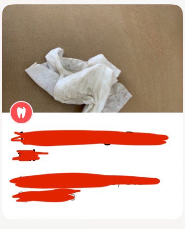 I’m greatly amused by the fact that this used tissue is the representative picture for a local dentist’s office.