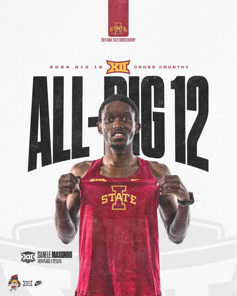 Sanele Masondo keeps the postseason accolades rolling! He earns All-Big 12 honors for the first time as a Cyclone.

#Run4ISU