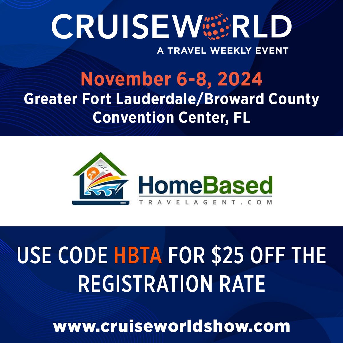 TRAVPRONEWS's tweet photo. ✨ Registration for CruiseWorld 2024 is now OPEN! 🎉 Join @Cruisitude in Ft. Lauderdale, Nov 6-8. Register by May 1st to win a Sun Princess® cabin! Plus, save $25 with code HBTA. 🌟🛳️ Don’t miss out ➡️ https://t.co/1fvlInXRPO

#CruiseTravel #CruiseConference https://t.co/zMIw8ktdCg