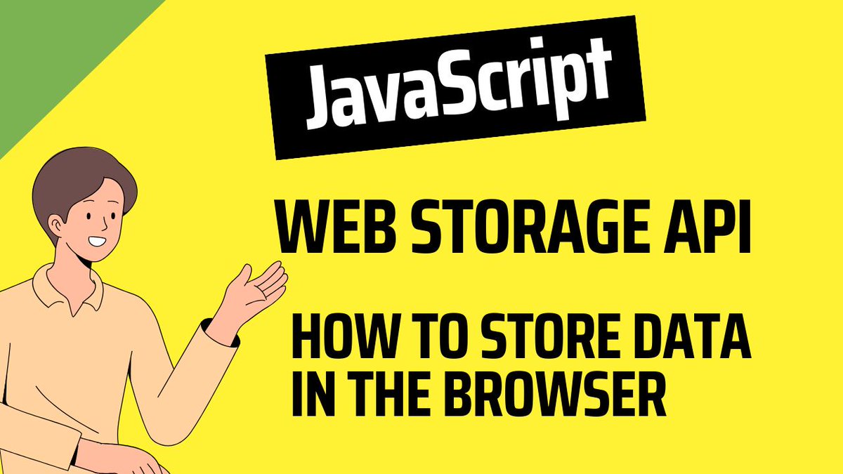 freeCodeCamp's tweet image. The Web Storage API exposes various objects &amp;amp; methods that let you store data in the browser.

And in this tutorial, @CodeWithNathan explains how it works.

You&apos;ll learn how local &amp;amp; session storage work, how to store JSON strings in Web Storage, &amp;amp; more.

freecodecamp.org/news/web-stora…