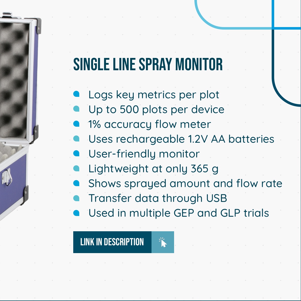 aamsbv's tweet photo. In the world of experimental agriculture, accuracy is key! 📏️ Our Spray Monitor is designed to work with all types of backpack and pneumatic sprayers, so you can get precise measurements of applied plant protection products across your plots. 🌿🍃

🌐 https://t.co/QU2mlXSmzH https://t.co/QBV5jzqXgh
