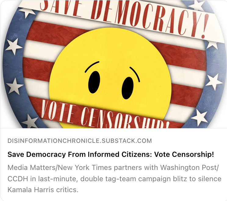 1) Washington Post quislings used anodyne descriptors like “the nonprofit Center for Countering Digital Hate (CCDH)” in a story targeting Musk, when CCDH’s political ties are well-documented. 

Is partnering w/ a dark money censorship group journalism? substack-proxy.glitch.me/articles/disin…