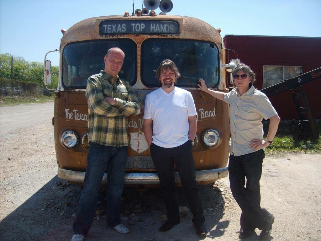 RalphMcLeanShow's tweet photo. Bap is gone 8 years ago today. Here I am with Anthony Toner and the great man at The Broken Spoke in Austin Texas many moons ago. There was no one quite like #BapKennedy. A true friend and a very special songwriter. Thinking of Brenda and family today. https://t.co/Pas5BMZpnA